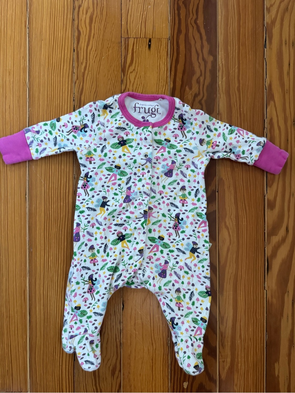 Frugi Fairy Print Baby One-Piece